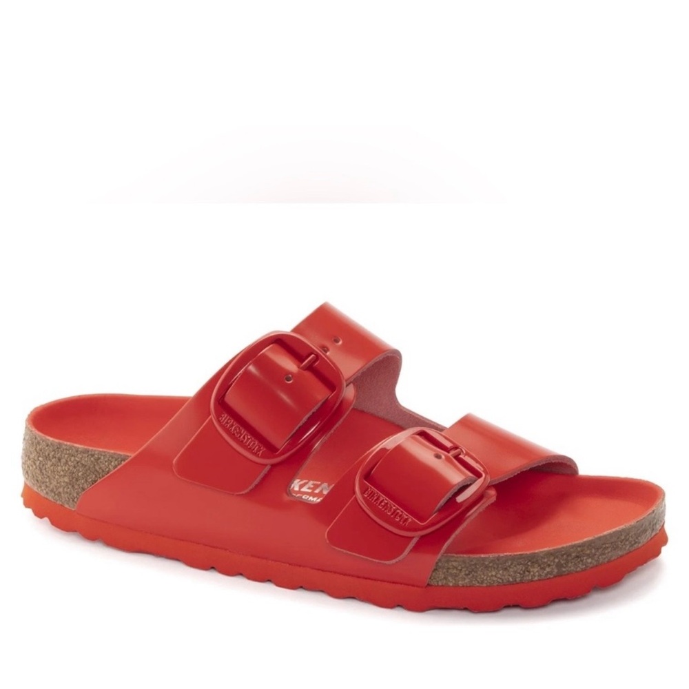 Birkenstock Arizona Big Buckle Vibrant Red/Orange Slide Sandals